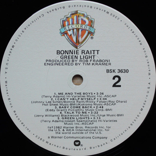 Bonnie Raitt : Green Light (LP,Album)