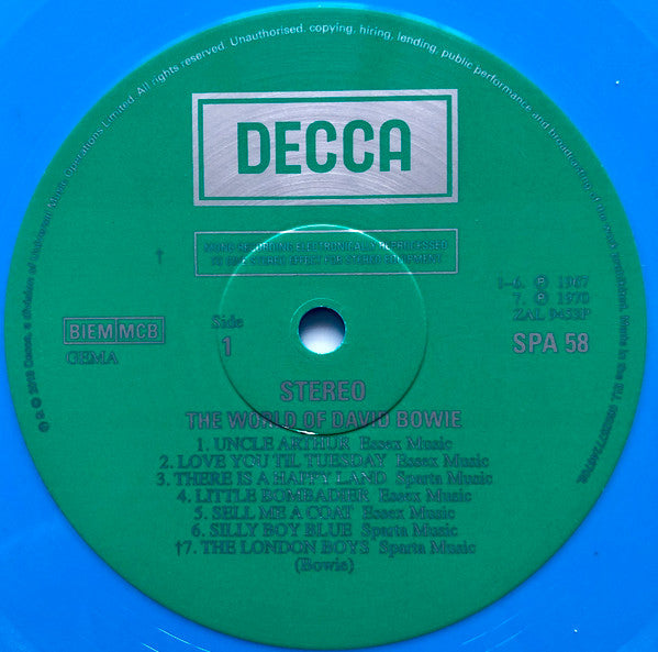 David Bowie : The World Of David Bowie (LP,Record Store Day,Compilation,Limited Edition,Reissue,Stereo)