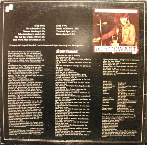 Al Stewart : Past · Present And Future (LP,Album)