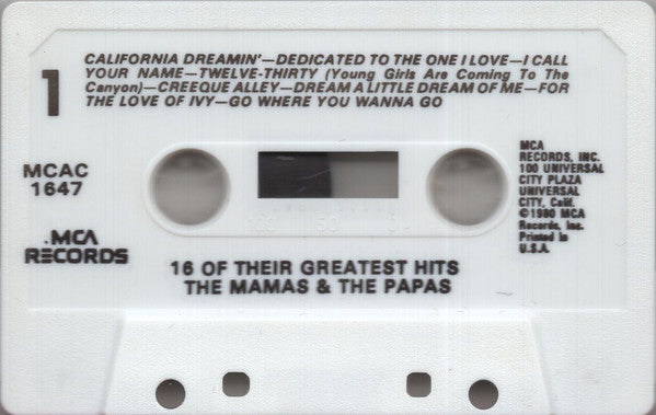 Mamas & The Papas, The : 16 Of Their Greatest Hits (Compilation,Reissue)