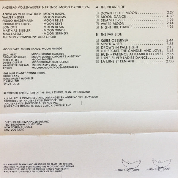 Andreas Vollenweider : Down To The Moon (Album)