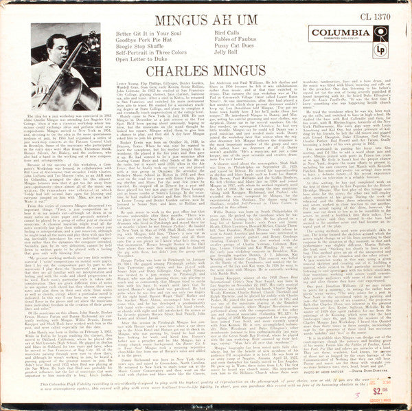 Charles Mingus : Mingus Ah Um (LP,Album,Mono)