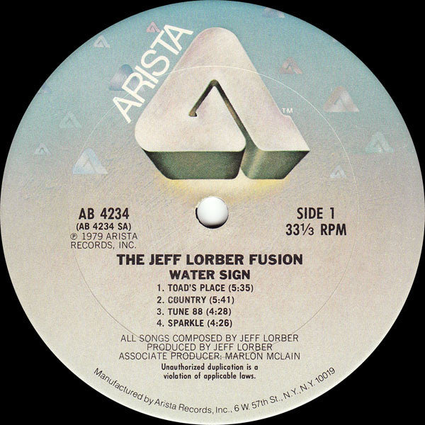 Jeff Lorber Fusion, The : Water Sign (LP,Album)