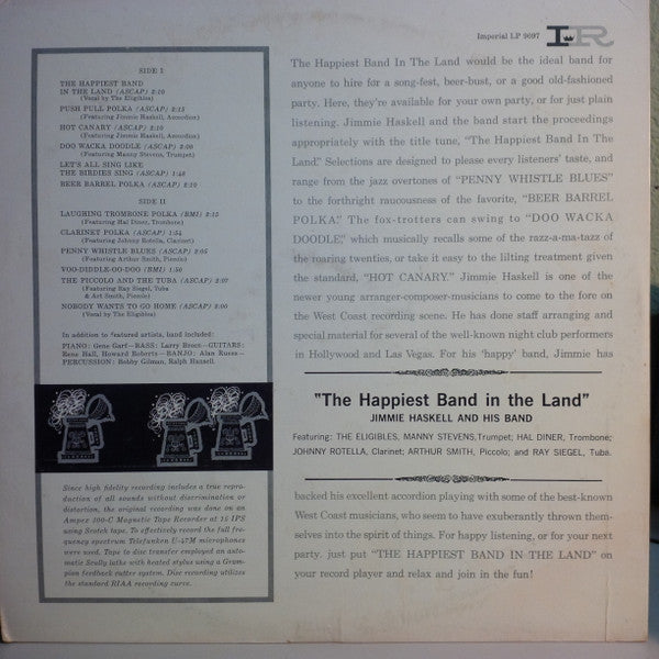 Jimmie Haskell And His Orchestra Featuring:  Eligibles, The : The Happiest Band In The Land (LP,Mono)