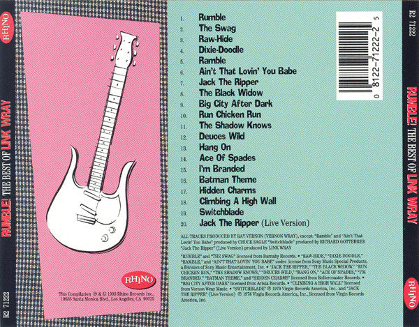 Link Wray : Rumble! The Best Of Link Wray (Compilation,Remastered)