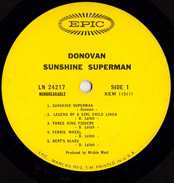 Donovan : Sunshine Superman (LP,Album,Mono)