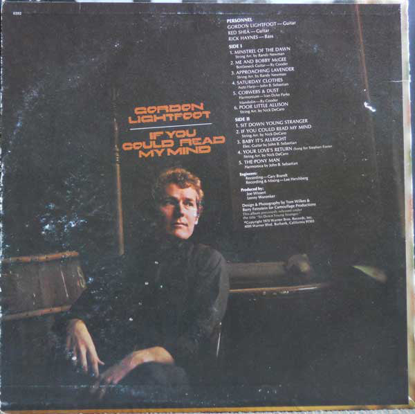 Gordon Lightfoot : If You Could Read My Mind (LP,Album,Reissue)