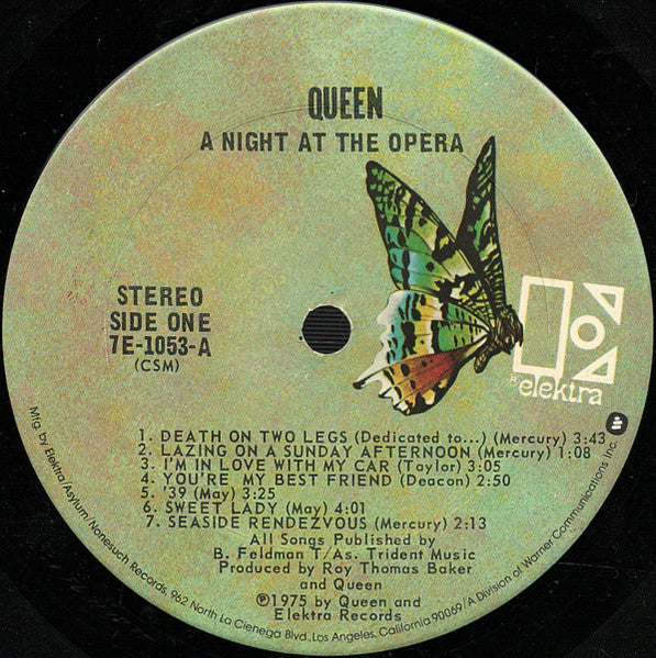 Queen : A Night At The Opera (LP,Album,Stereo)