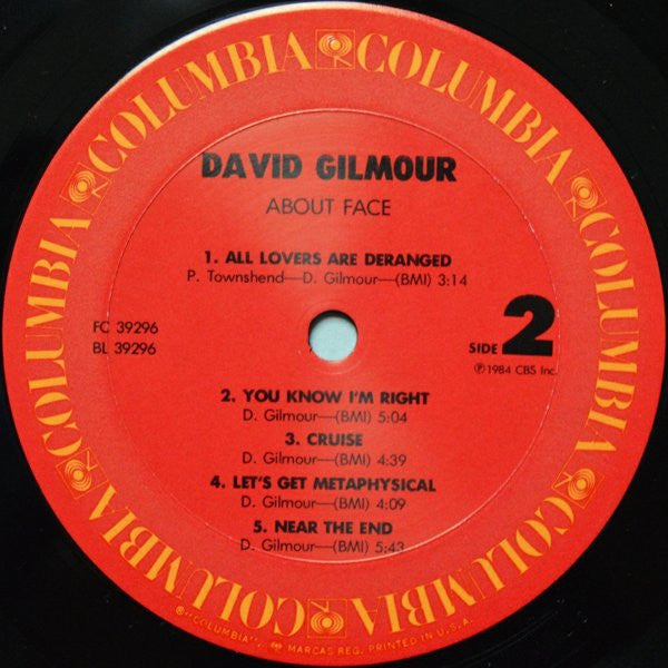 David Gilmour : About Face (LP,Album,Stereo)