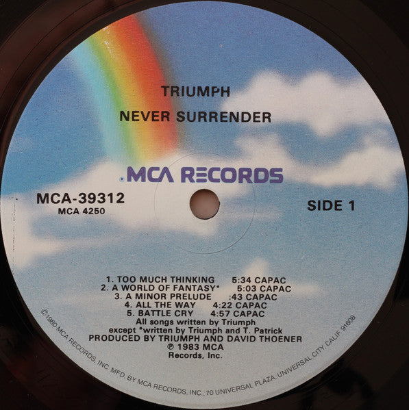 Triumph (2) : Never Surrender (LP,Album,Reissue)