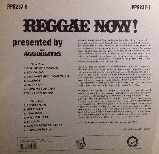 Aggrolites, The : Reggae Now! (LP,Album)