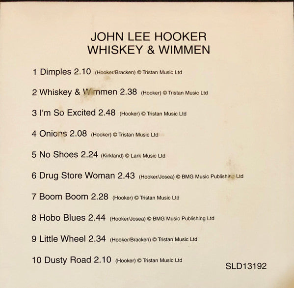 John Lee Hooker : Whiskey & Wimmen (Album,Compilation)