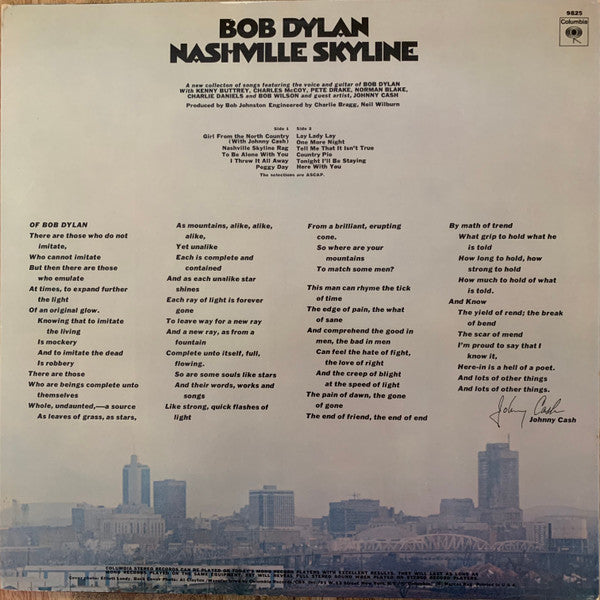 Bob Dylan : Nashville Skyline (LP,Album,Reissue)