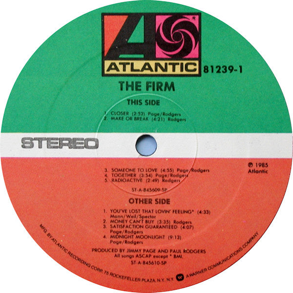 Firm (7), The : The Firm (LP,Album,Stereo)