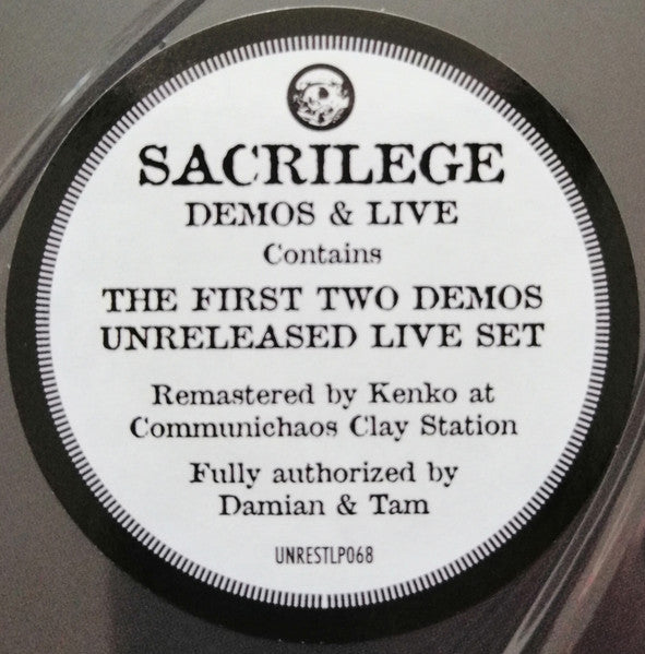 Sacrilege : Ambulance Station Squat, London, 1985 Plus The First & Second Demos  (LP,Compilation,Limited Edition,Remastered)