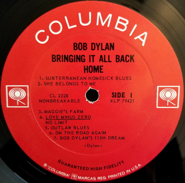 Bob Dylan : Bringing It All Back Home (LP,Album,Mono)