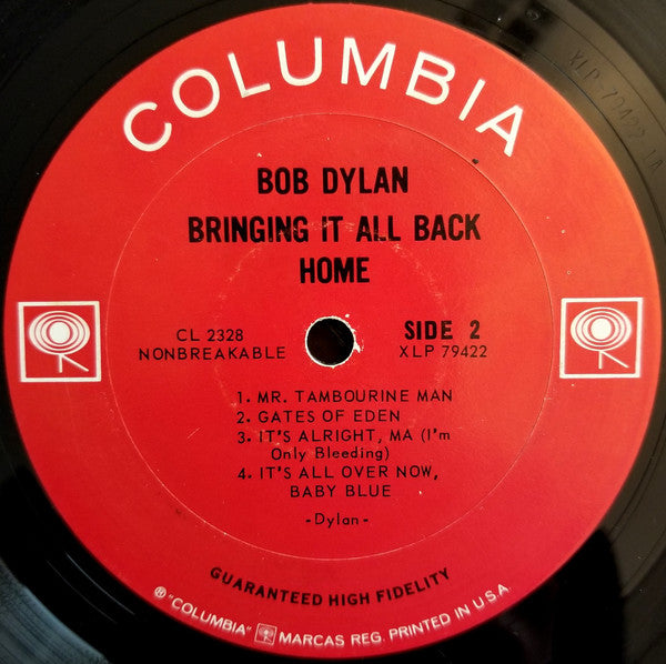 Bob Dylan : Bringing It All Back Home (LP,Album,Mono)