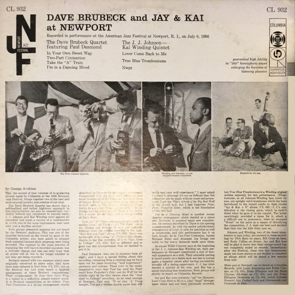 Dave Brubeck And J.J. Johnson & Kai Winding : At Newport (LP,Mono)
