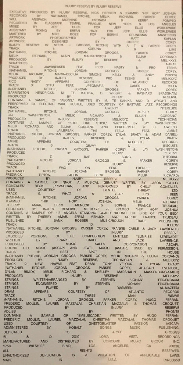 Injury Reserve : Injury Reserve (LP,Album)