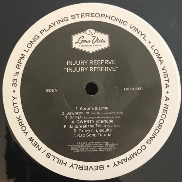 Injury Reserve : Injury Reserve (LP,Album)