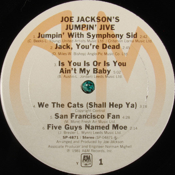 Joe Jackson : Joe Jackson's Jumpin' Jive (LP,Album)