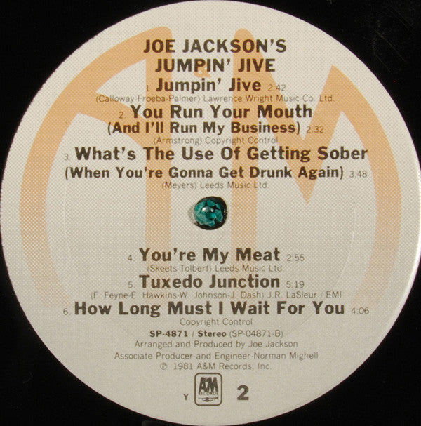 Joe Jackson : Joe Jackson's Jumpin' Jive (LP,Album)