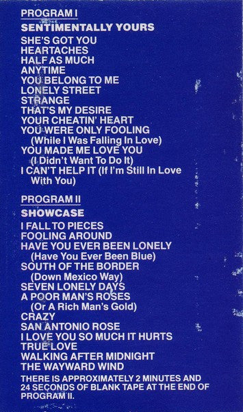 Patsy Cline : Sentimentally Yours / Showcase (Compilation)