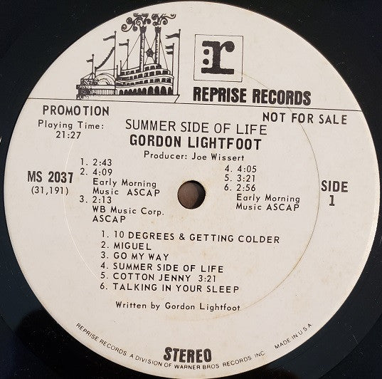 Gordon Lightfoot : Summer Side Of Life (LP,Album,Promo,Stereo)