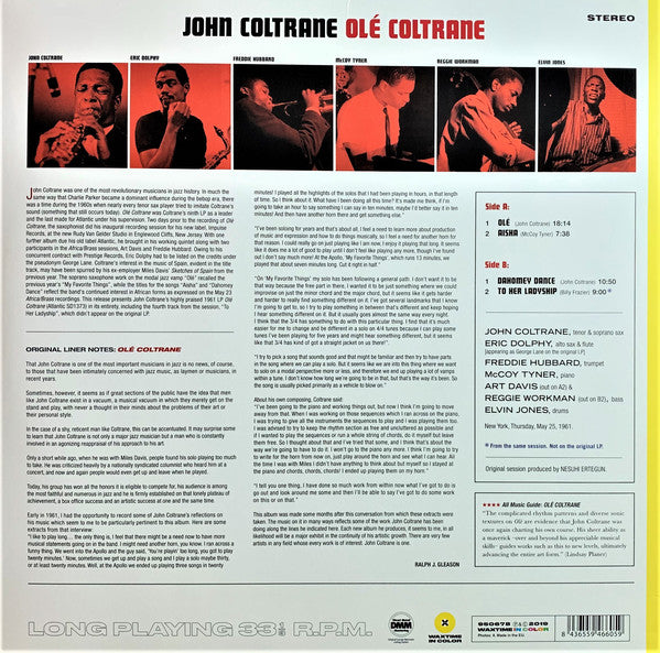 John Coltrane : Olé (The Complete Session) (LP, Album, Ltd, RE, RP, Yel)