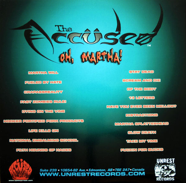 Accüsed, The : Oh, Martha! (LP,Album,Limited Edition,Reissue)