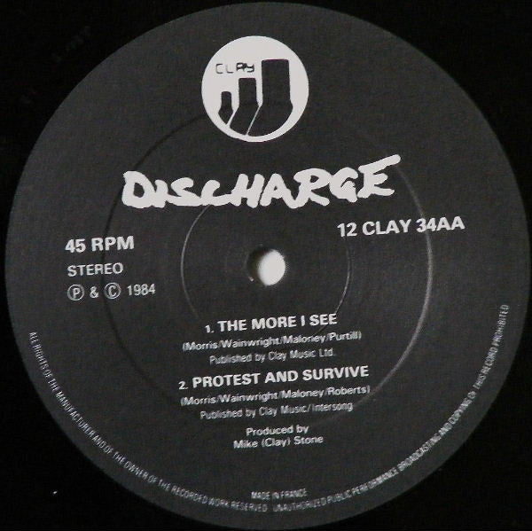 Discharge : The More I See (12",45 RPM,Single)