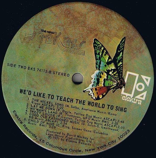 New Seekers, The : We'd Like To Teach The World To Sing (LP,Album,Repress)