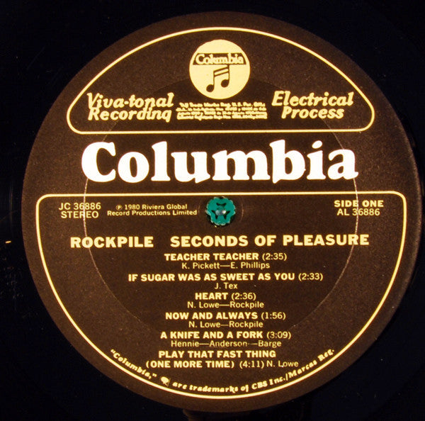 Rockpile : Seconds Of Pleasure (LP,Album)