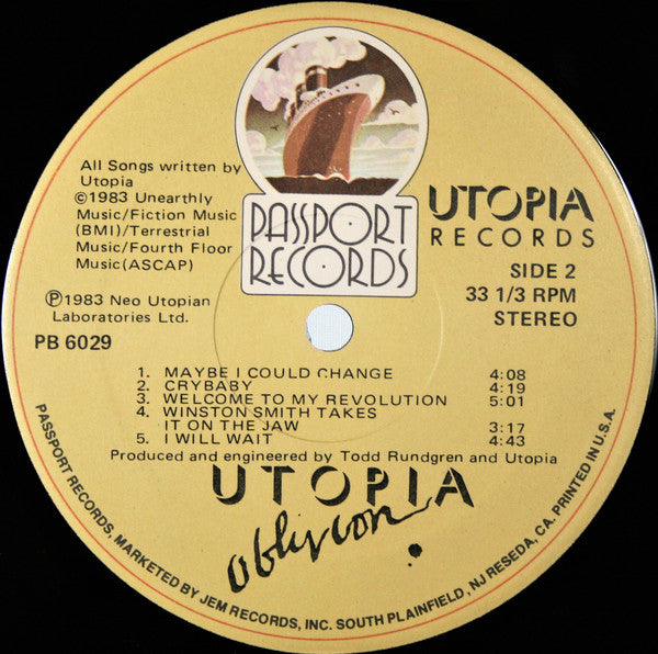 Utopia (5) : Oblivion (LP,Album)