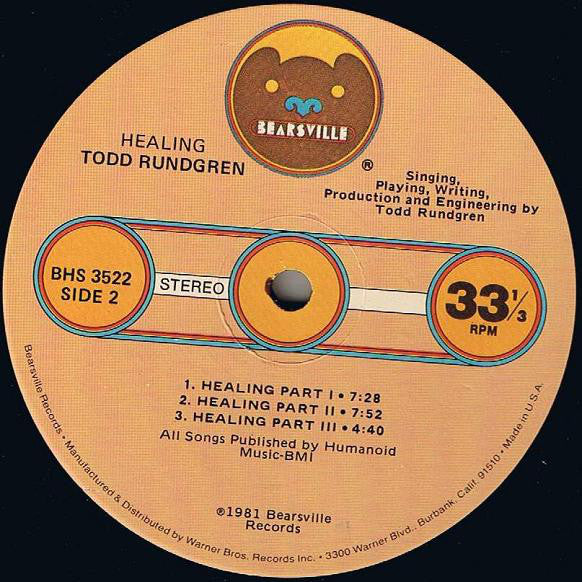 Todd Rundgren : Healing (LP,Album)