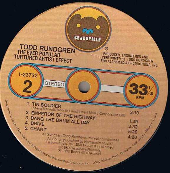 Todd Rundgren : The Ever Popular Tortured Artist Effect (LP,Album)