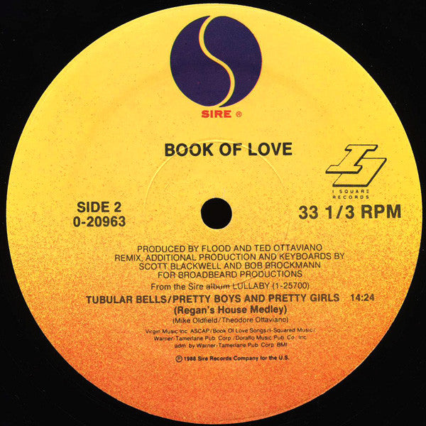 Book Of Love : Pretty Boys And Pretty Girls / Tubular Bells (12",Maxi-Single,33 ⅓ RPM)