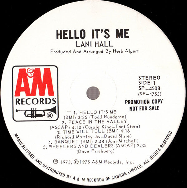 Lani Hall : Hello It's Me (LP,Album,Promo)