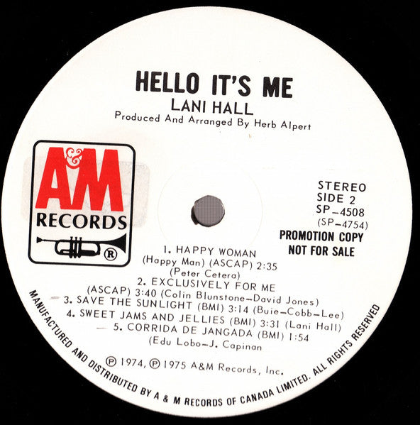Lani Hall : Hello It's Me (LP,Album,Promo)