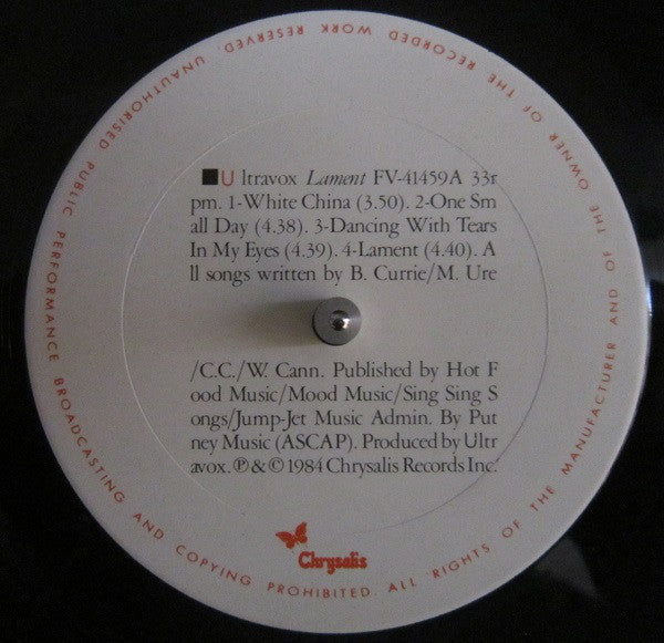 Ultravox : Lament (LP,Album)