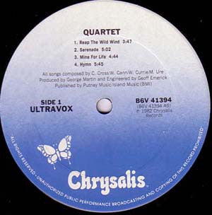 Ultravox : Quartet (LP,Album)