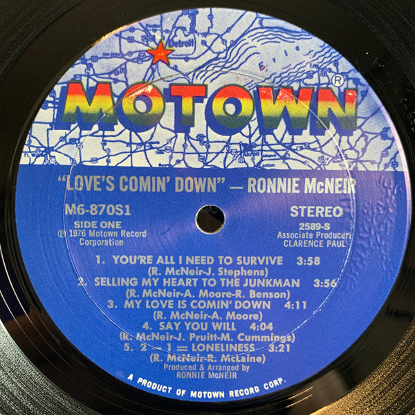 Ronnie McNeir : Love's Comin' Down (LP,Album,Stereo)