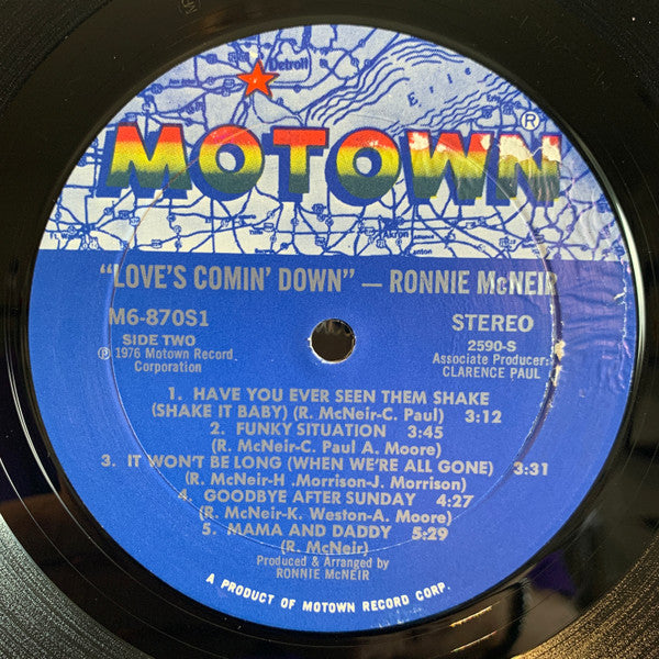 Ronnie McNeir : Love's Comin' Down (LP,Album,Stereo)
