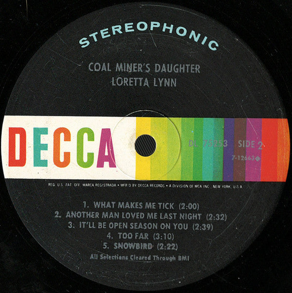 Loretta Lynn : Coal Miner's Daughter (LP,Album,Stereo)