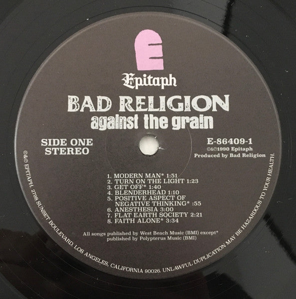 Bad Religion : Against The Grain (LP,Album,Reissue,Stereo)
