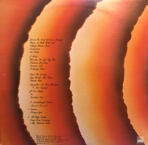 Stevie Wonder : Songs In The Key Of Life (LP,Stereo)