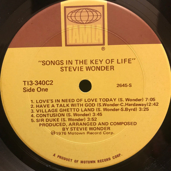 Stevie Wonder : Songs In The Key Of Life (LP,Stereo)