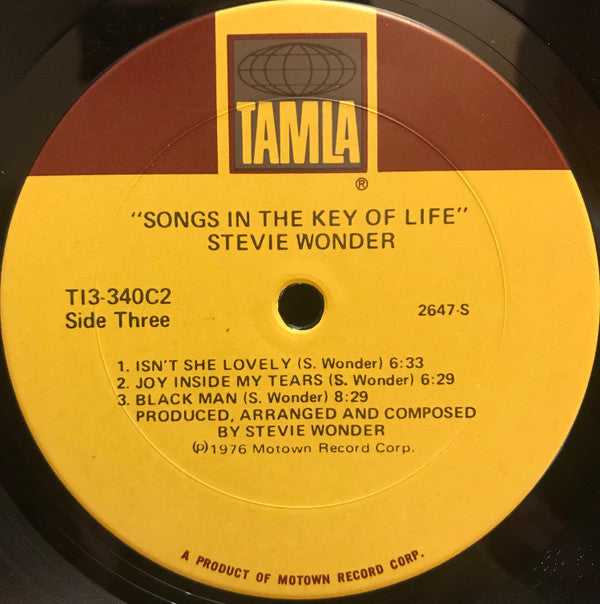 Stevie Wonder : Songs In The Key Of Life (LP,Stereo)
