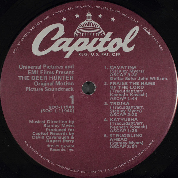 Various : The Deer Hunter (Original Motion Picture Soundtrack) (LP,Album)
