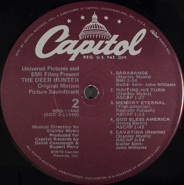 Various : The Deer Hunter (Original Motion Picture Soundtrack) (LP,Album)